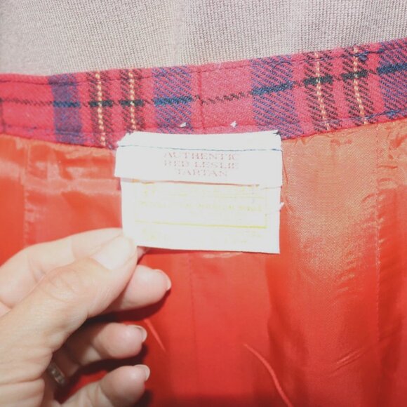 Pendleton Red Leslie Tartan Plaid 100% Wool Skirt pleated skirt Sz 8 - Picture 13 of 14